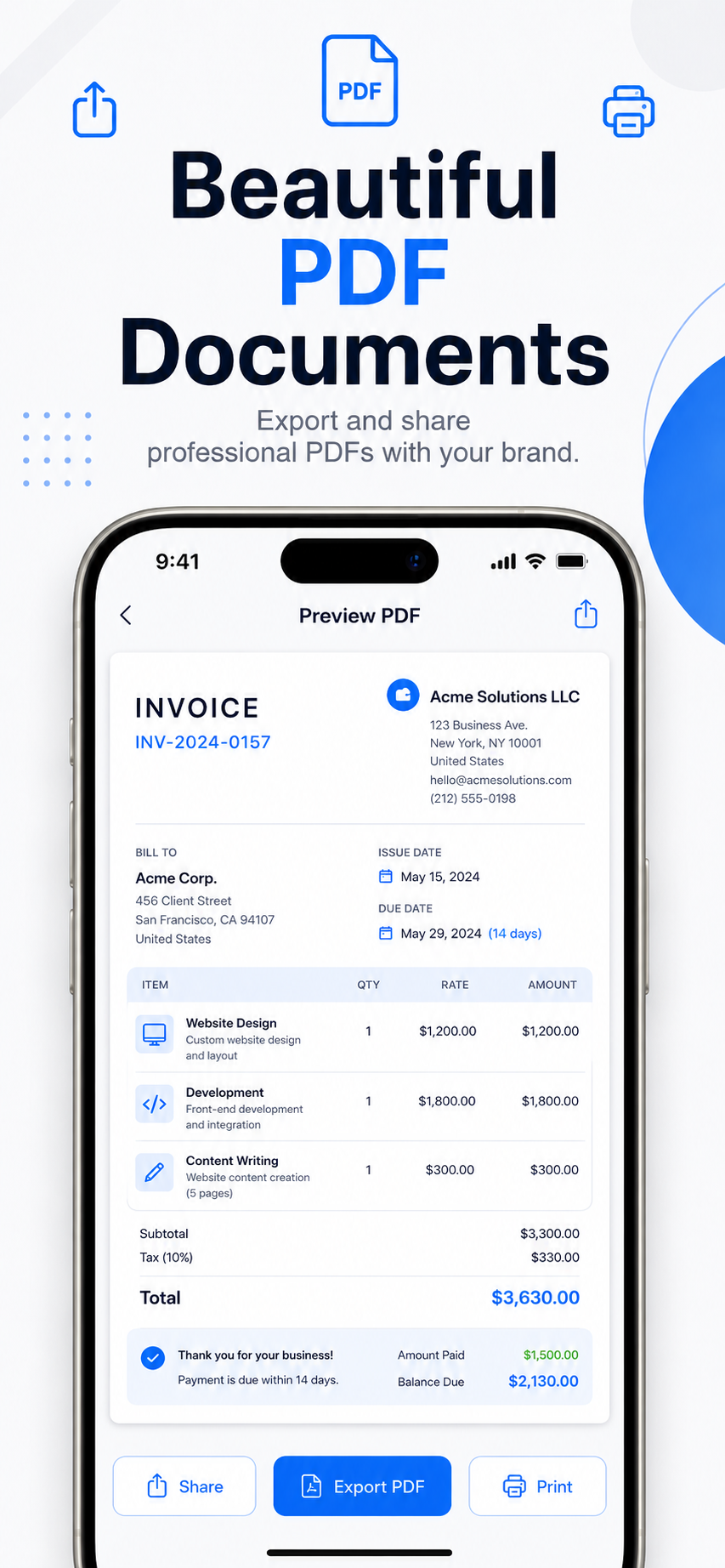 Invoice Maker Pro PDF Bills screenshot 5